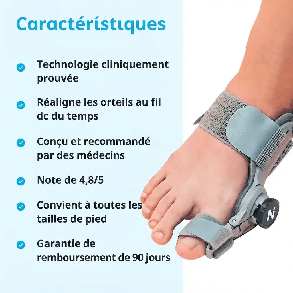 Bamlo® Correcteur d'oignon | Correcteur orthopédique pour oignon (oignon du gros orteil)